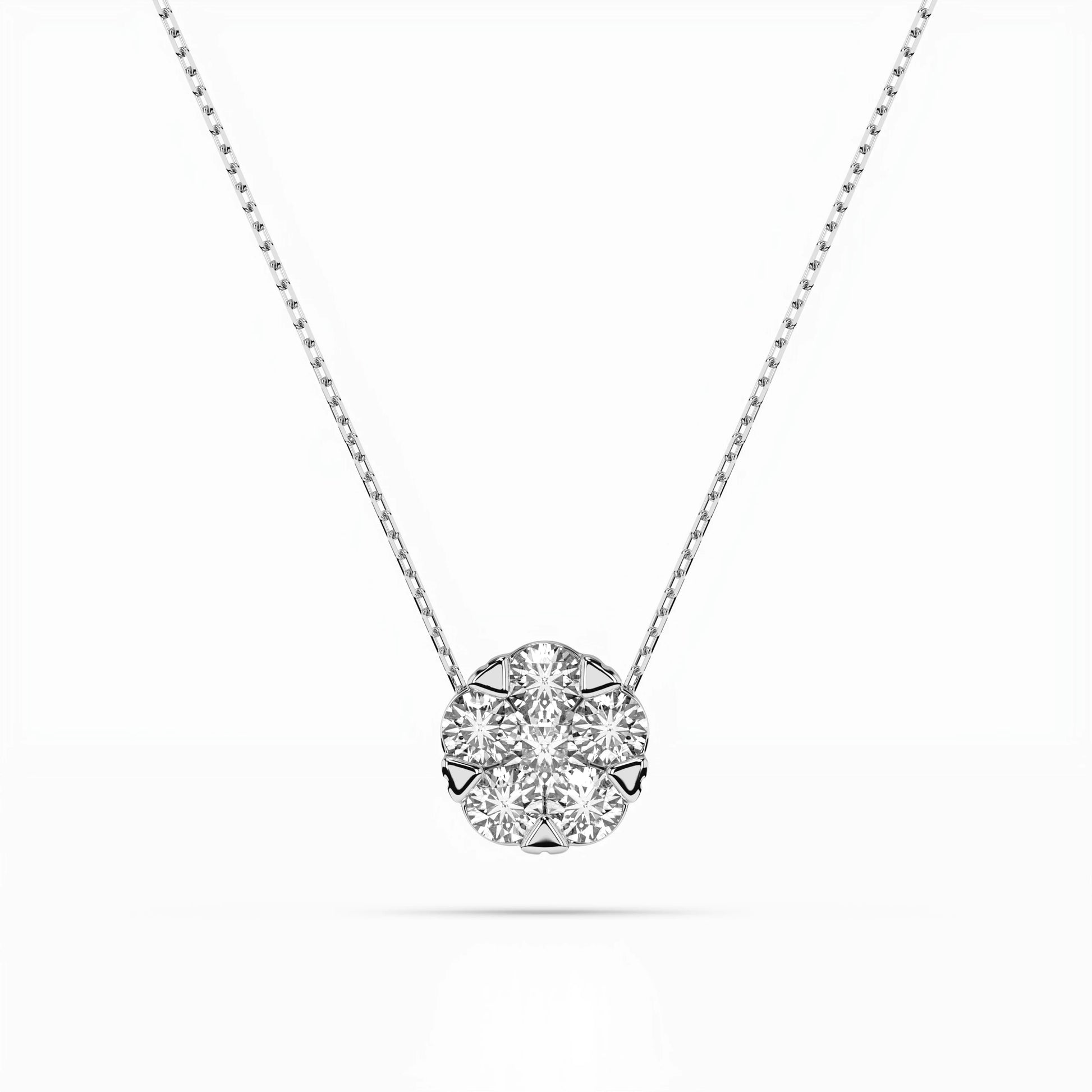 Illusion Necklace (Round), 0.15 ct — 104-10033(3.4)