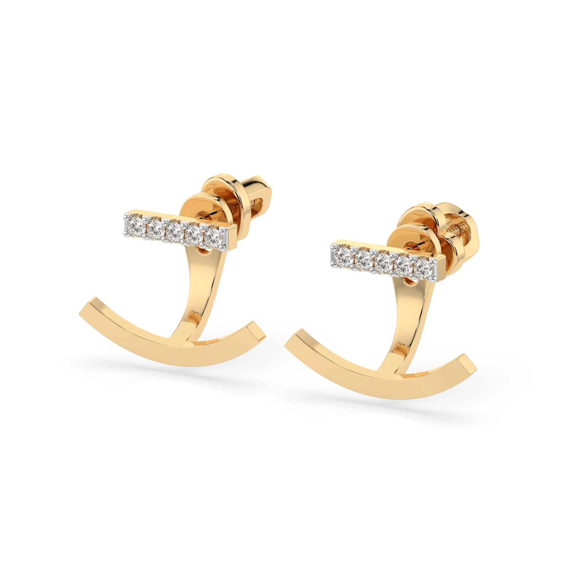 Minimalism Earring (Round), 0.15 ct — 102-10084