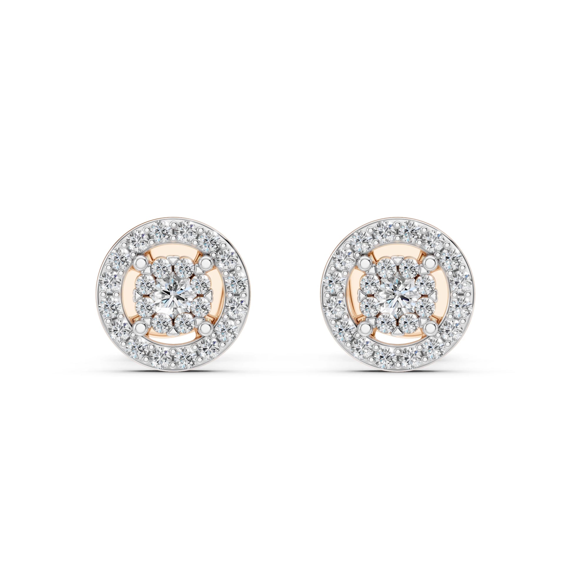 Illusion Earring (Round), 0.06 ct — 102-10018(2.0)