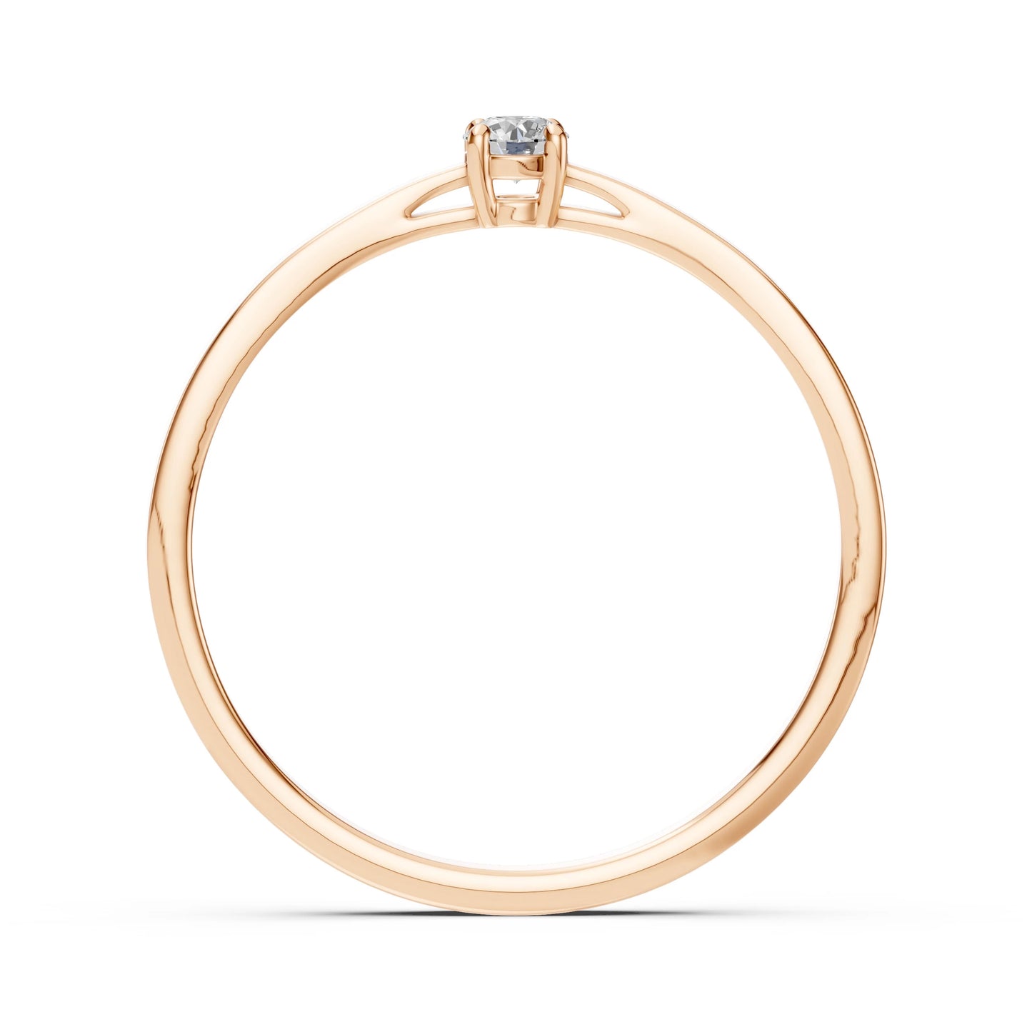 Solitaire Ring (Round), 0.1 ct — 101-10012/1(3.0)