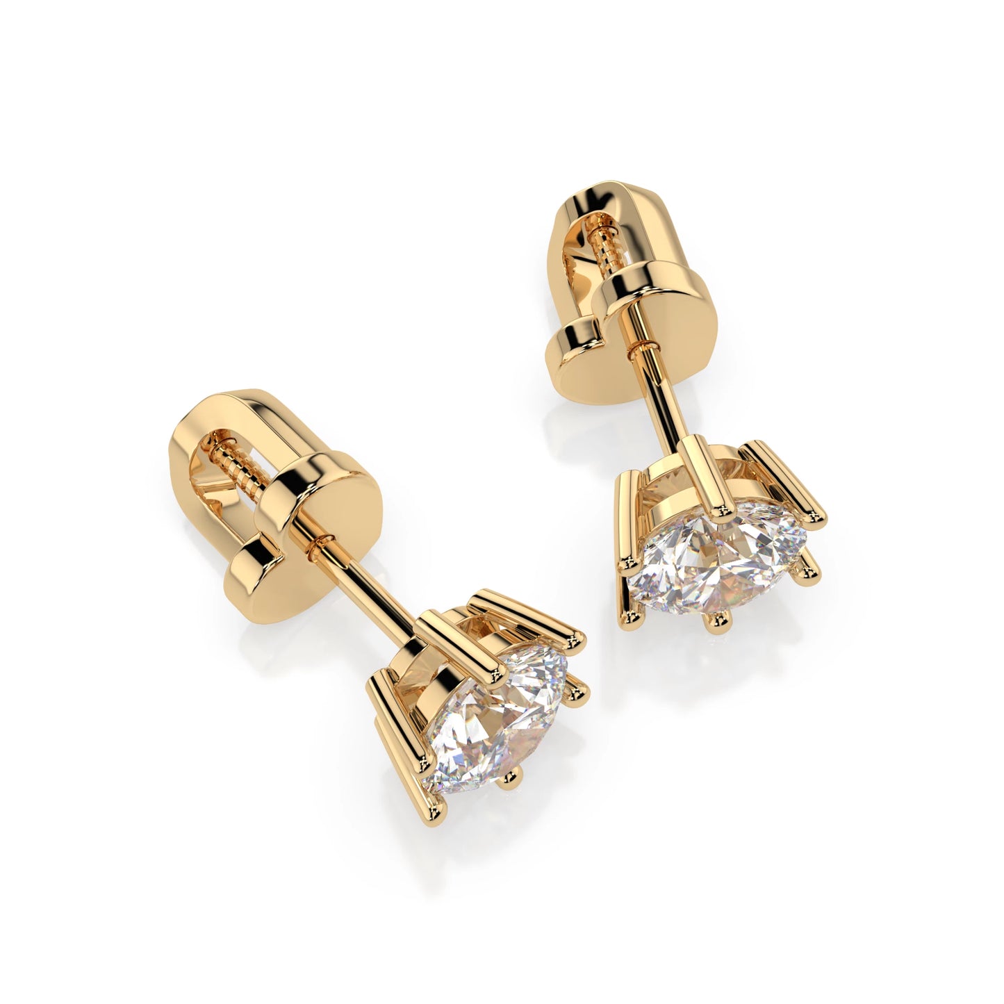 Solitaire Butterfly Earring (Round), 1.0 ct — 102-10151(5.1)
