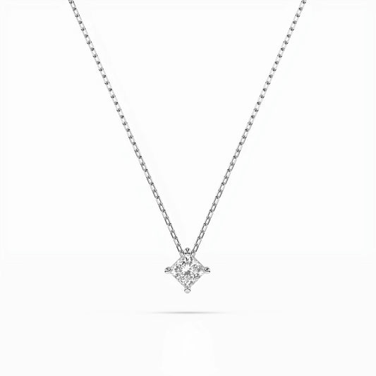 Solitaire Necklace (Princess), 0.17 ct — 104-10055(3.0)PR