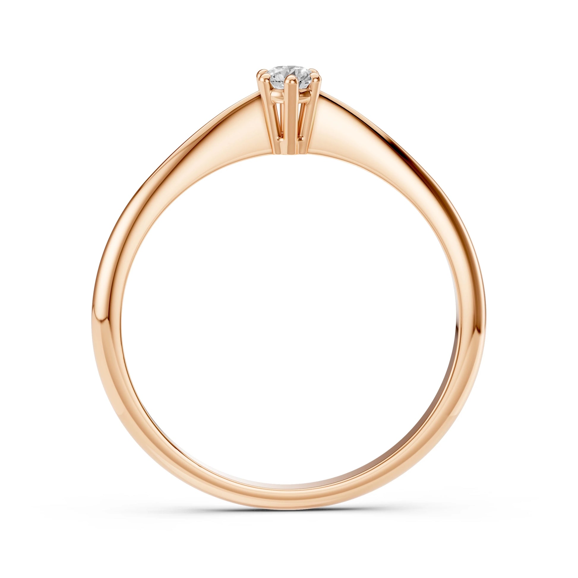 Solitaire Ring (Round), 0.1 ct — 101-10027(3.0)