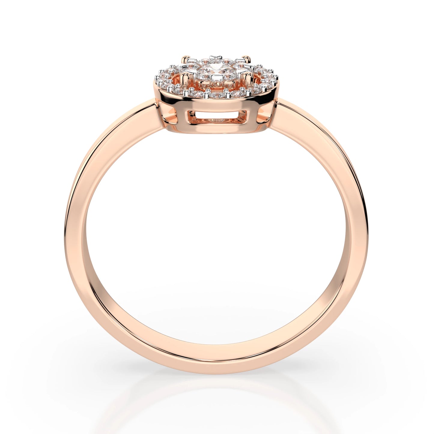 Illusion Ring (Round), 0.1 ct — 101-10018/1(3.0)