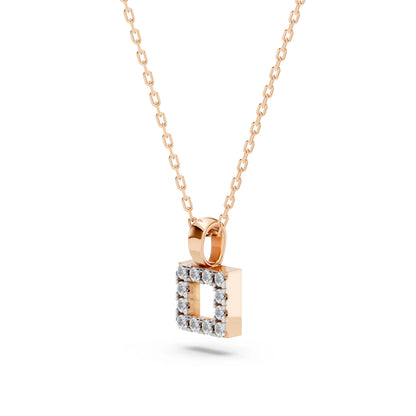 Minimalism Necklace (Round), 0.06 ct — 104-10079