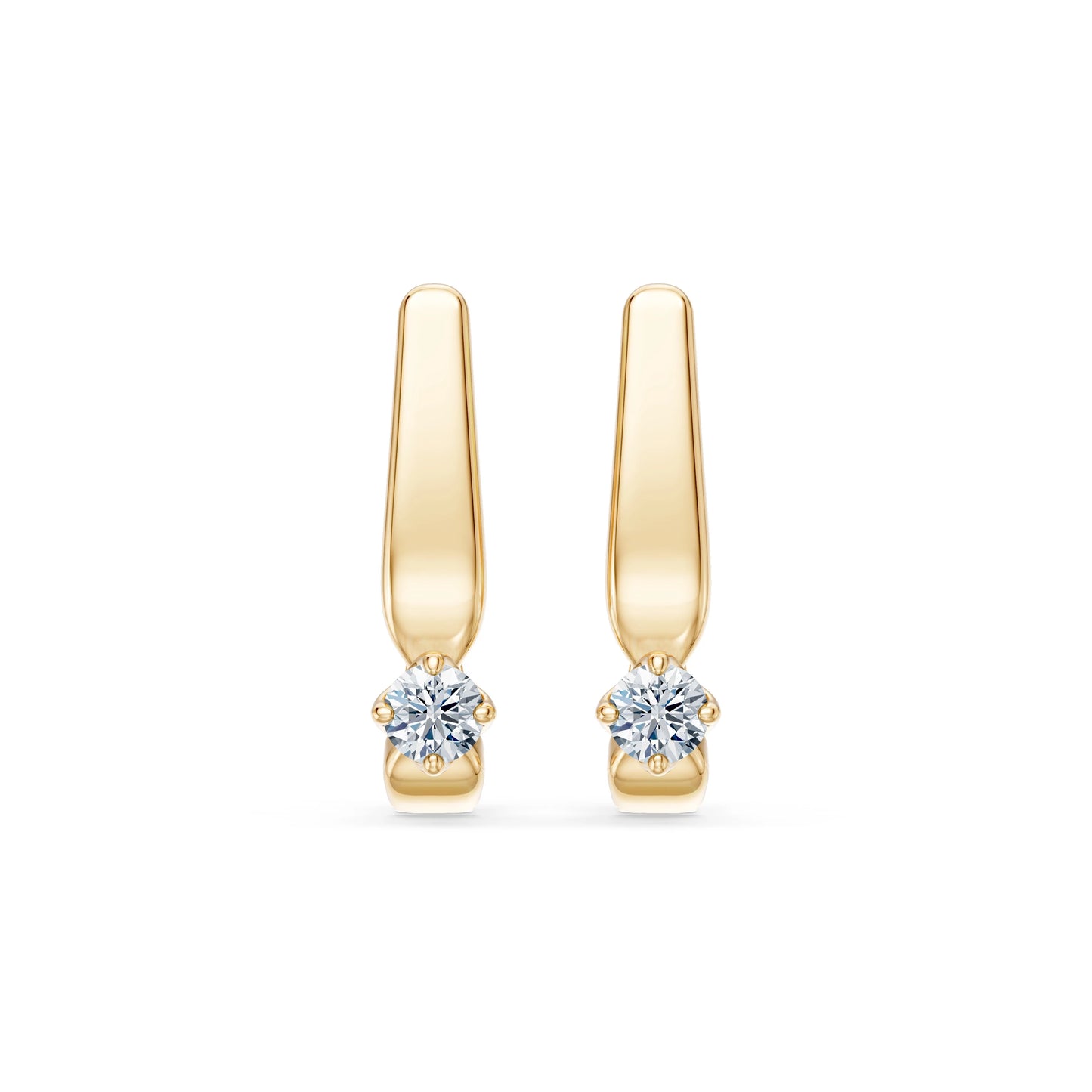 Solitaire English Lock Earring, 0.2 ct — 102-10041(3.0)