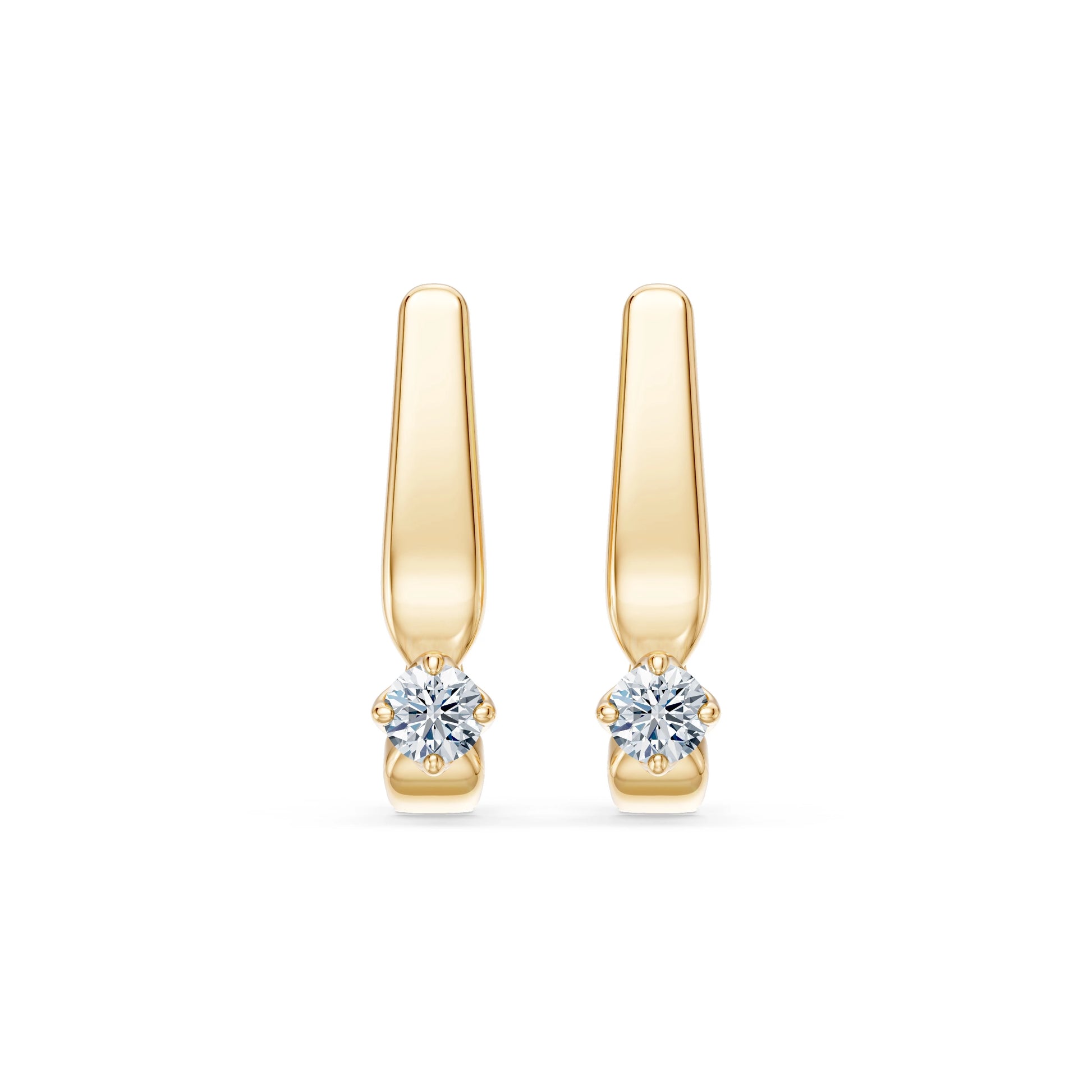 Solitaire English Lock Earring, 0.2 ct — 102-10041(3.0)