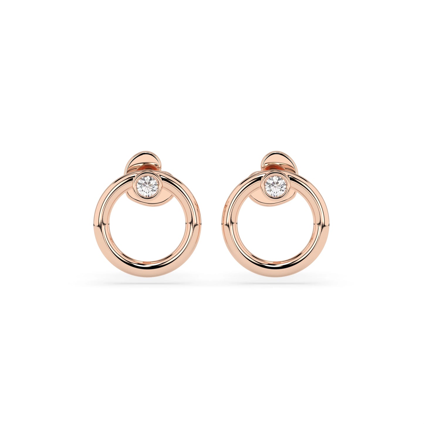 Minimalism Earring (Round), 0.06 ct — 102-10170