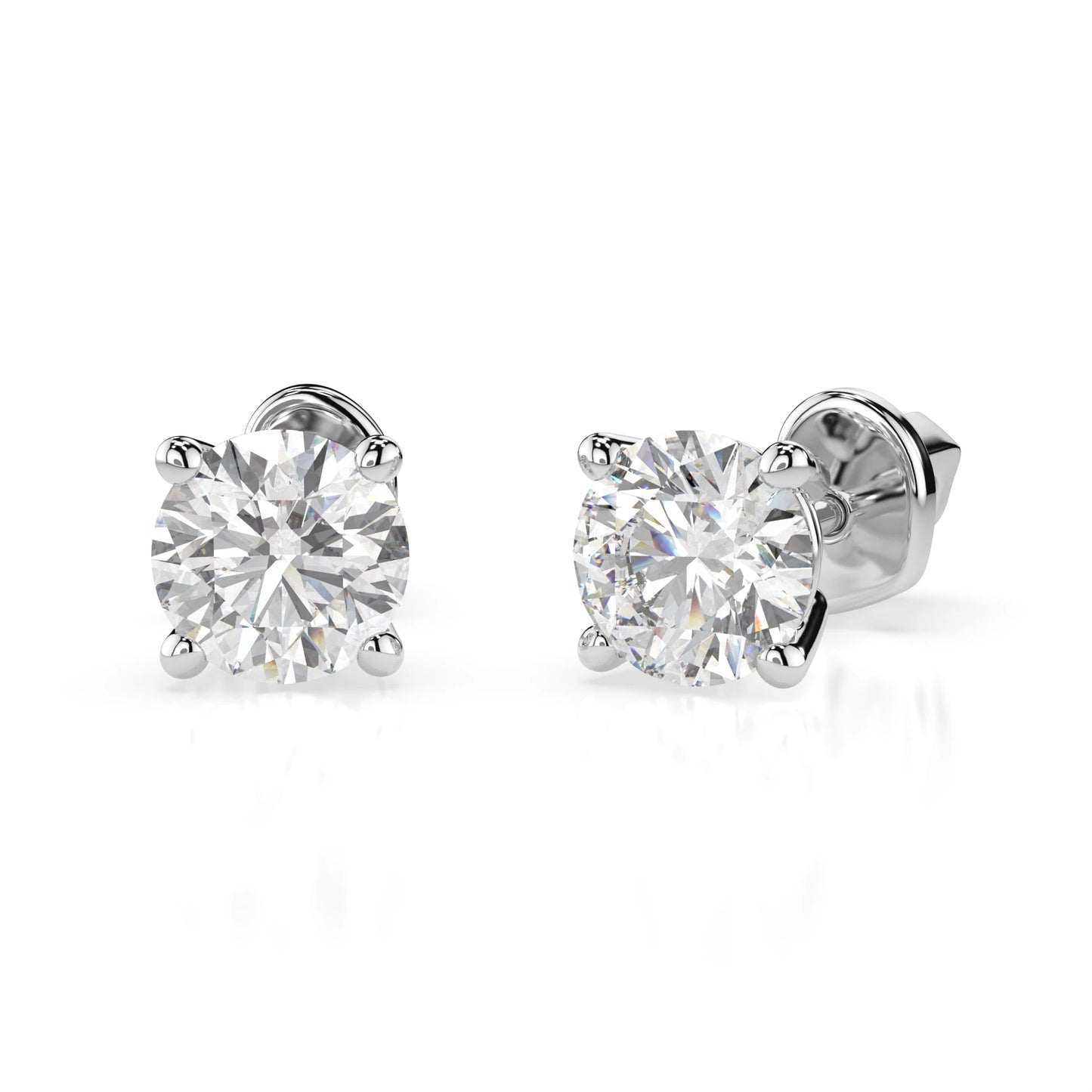 Solitaire Butterfly Earring (Round), 0.9 ct — 102-10012/1(4.8)