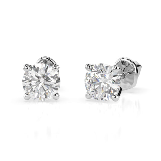 Solitaire Butterfly Earring (Round), 0.9 ct — 102-10012/1(4.8)