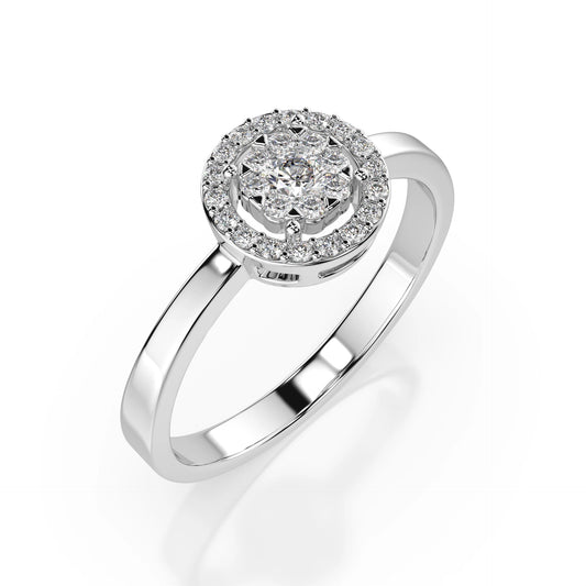 Illusion Ring (Round), 0.1 ct — 101-10018/1(3.0)