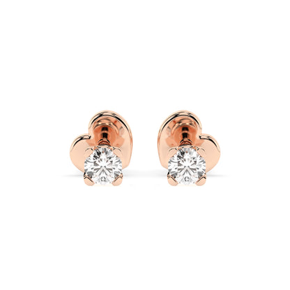 Solitaire Butterfly Earring (Round), 0.2 ct — 102-10089/2(3.0)