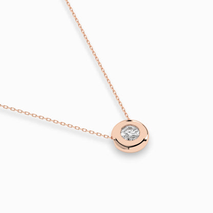 Solitaire Necklace (Round), 0.25 ct — 104-10007(4.0)
