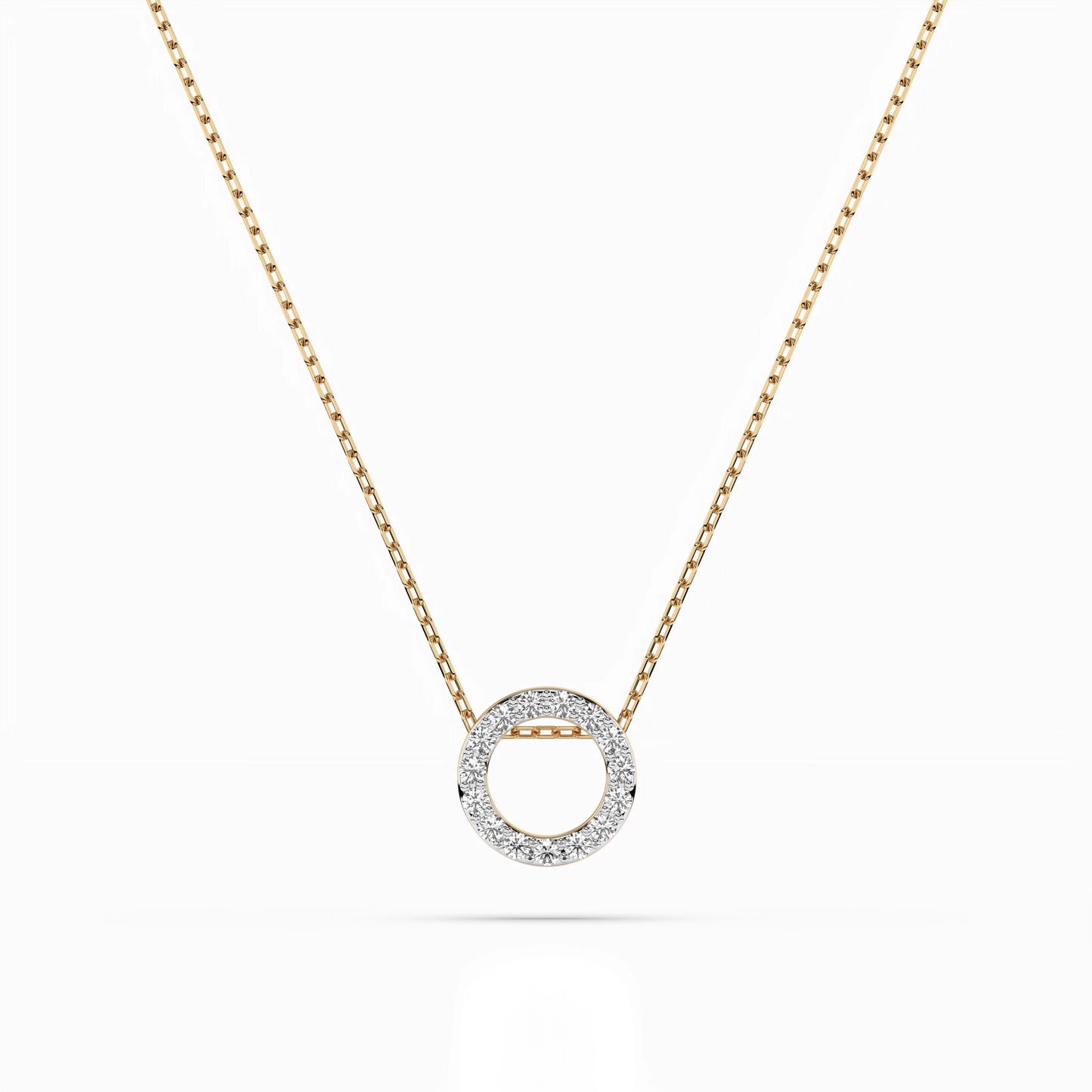 Minimalism Necklace (Round), 0.09 ct — 104-10028