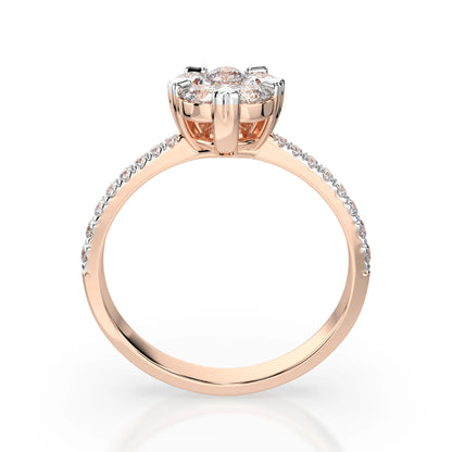 Illusion Ring (Round), 0.15 ct — 101-10015/4(3.4)