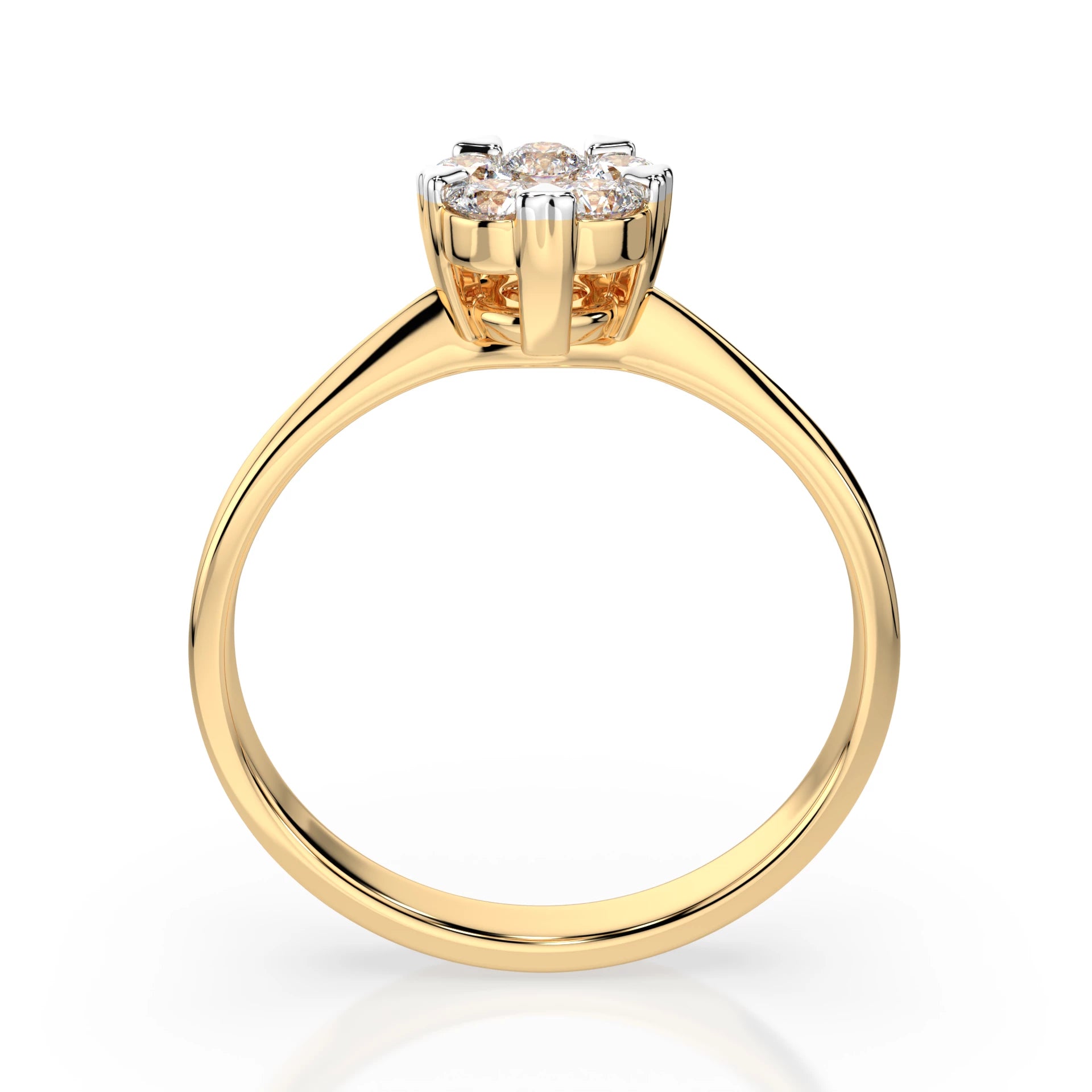 Illusion Ring (Round), 0.1 ct — 101-10015/1(3.0)