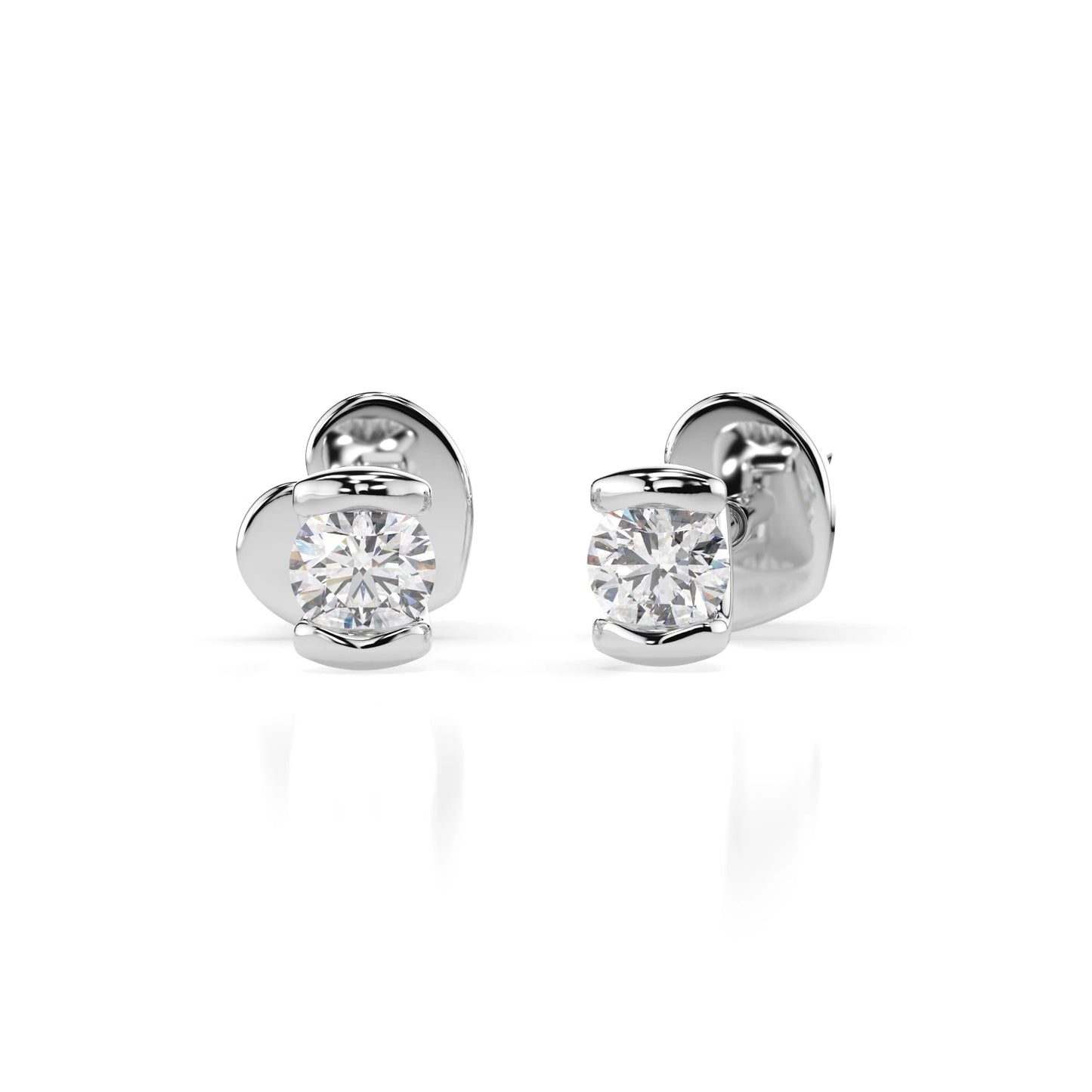 Solitaire Butterfly Earring (Round), 0.3 ct — 102-10016(3.4)