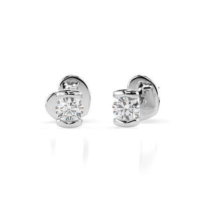 Solitaire Butterfly Earring (Round), 0.3 ct — 102-10016(3.4)