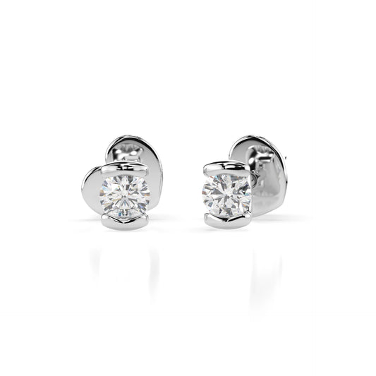 Solitaire Butterfly Earring (Round), 0.3 ct — 102-10016(3.4)