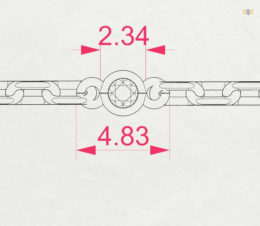 Minimalism Bracelet (Round), 0.07 ct — 105-10008/5(1.4)