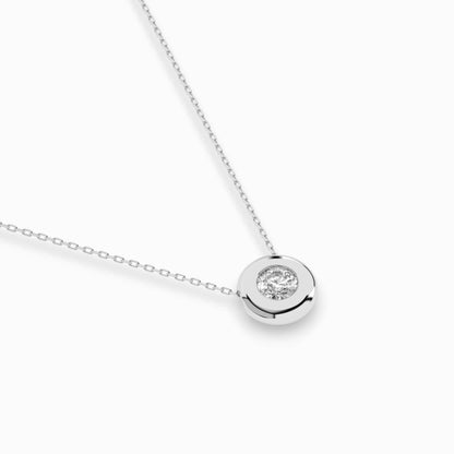 Solitaire Necklace (Round), 0.25 ct — 104-10007(4.0)