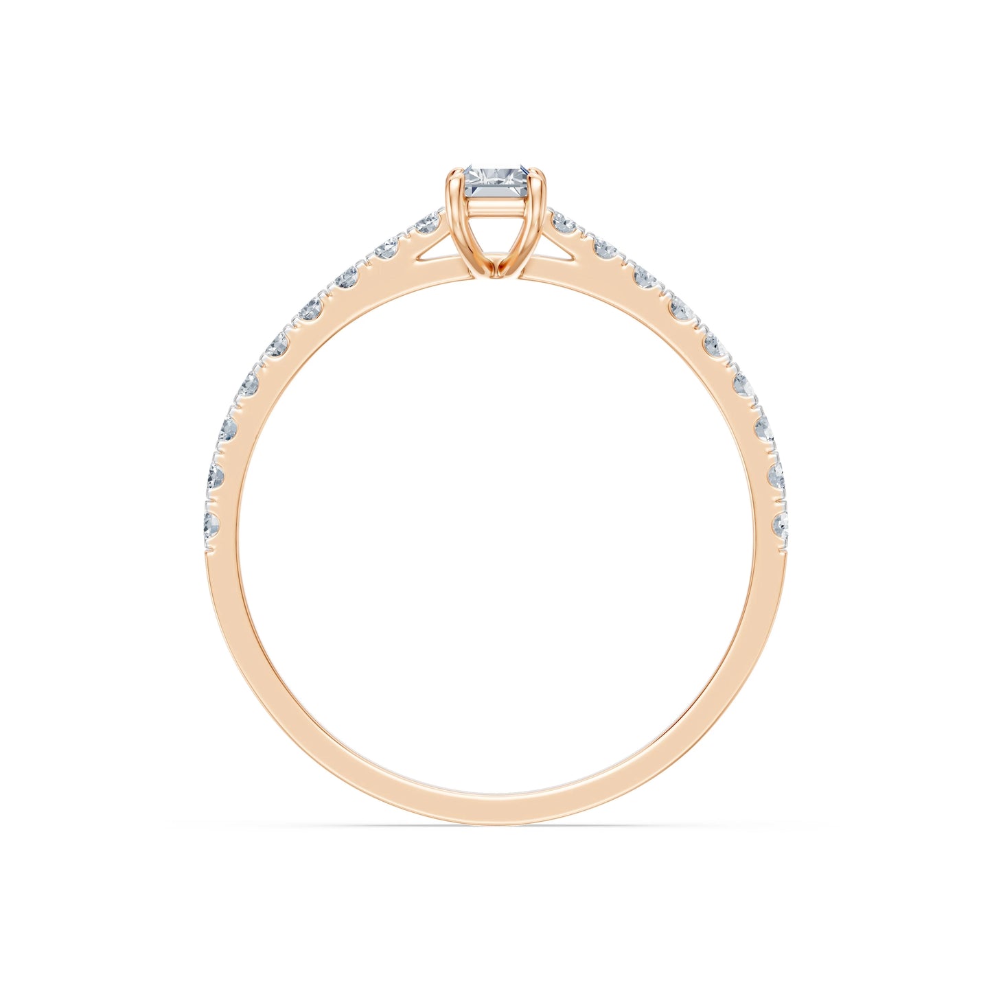 Solitaire Eternity Ring, 0.3 ct — 101-10191(0.30)BAQ