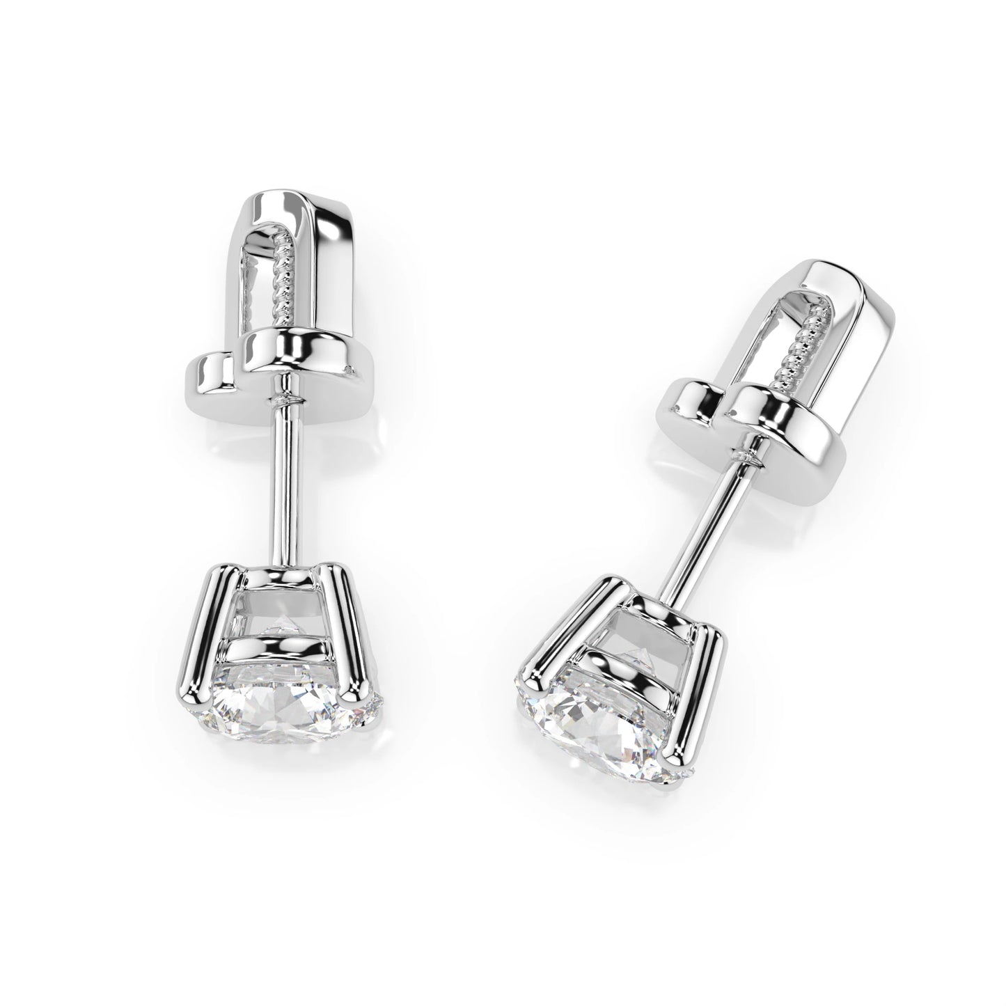 Solitaire Butterfly Earring (Round), 1.0 ct — 102-10012/1(5.1)