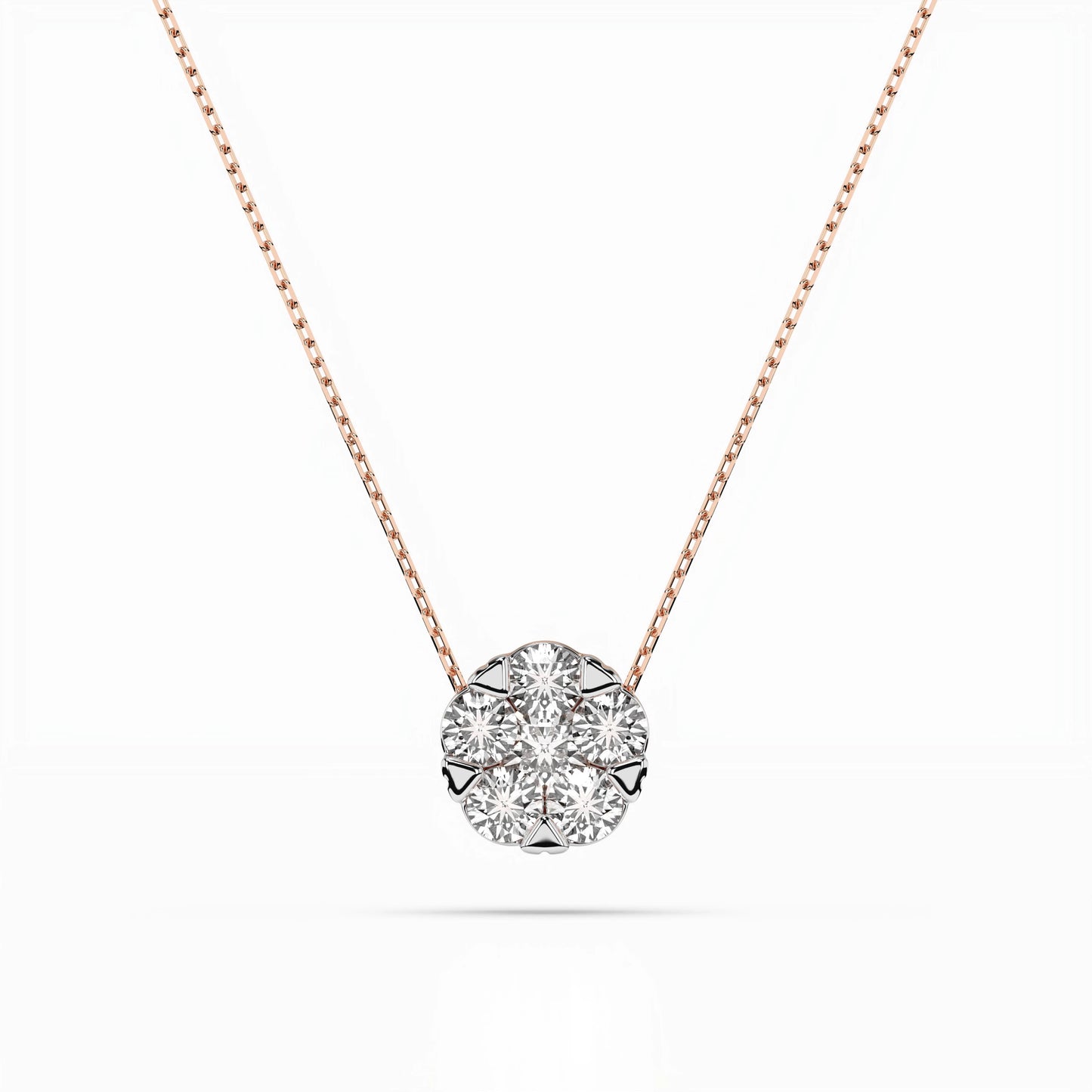 Illusion Necklace (Round), 0.1 ct — 104-10033(3.0)