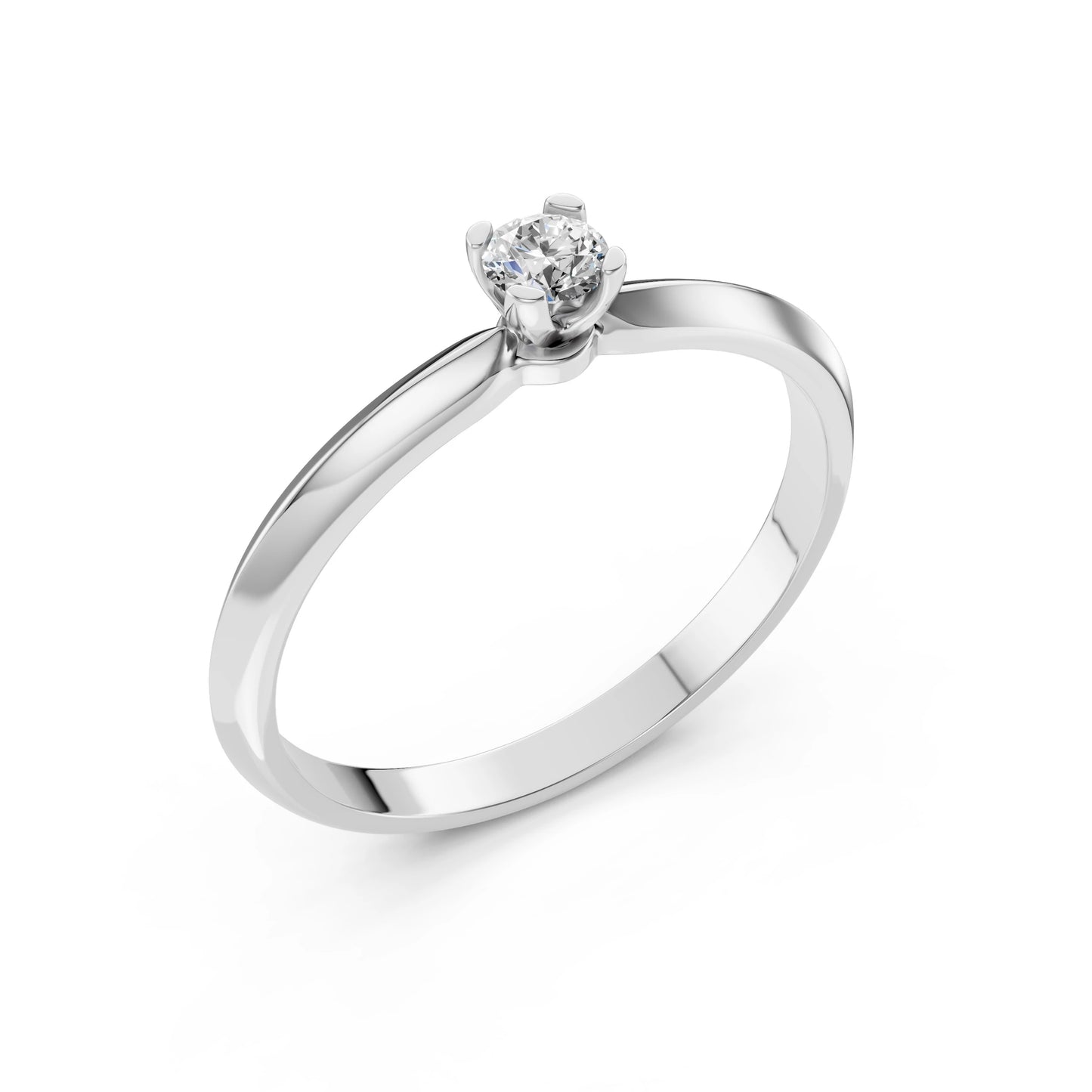 Solitaire Ring (Round), 0.1 ct — 101-10089(3.0)