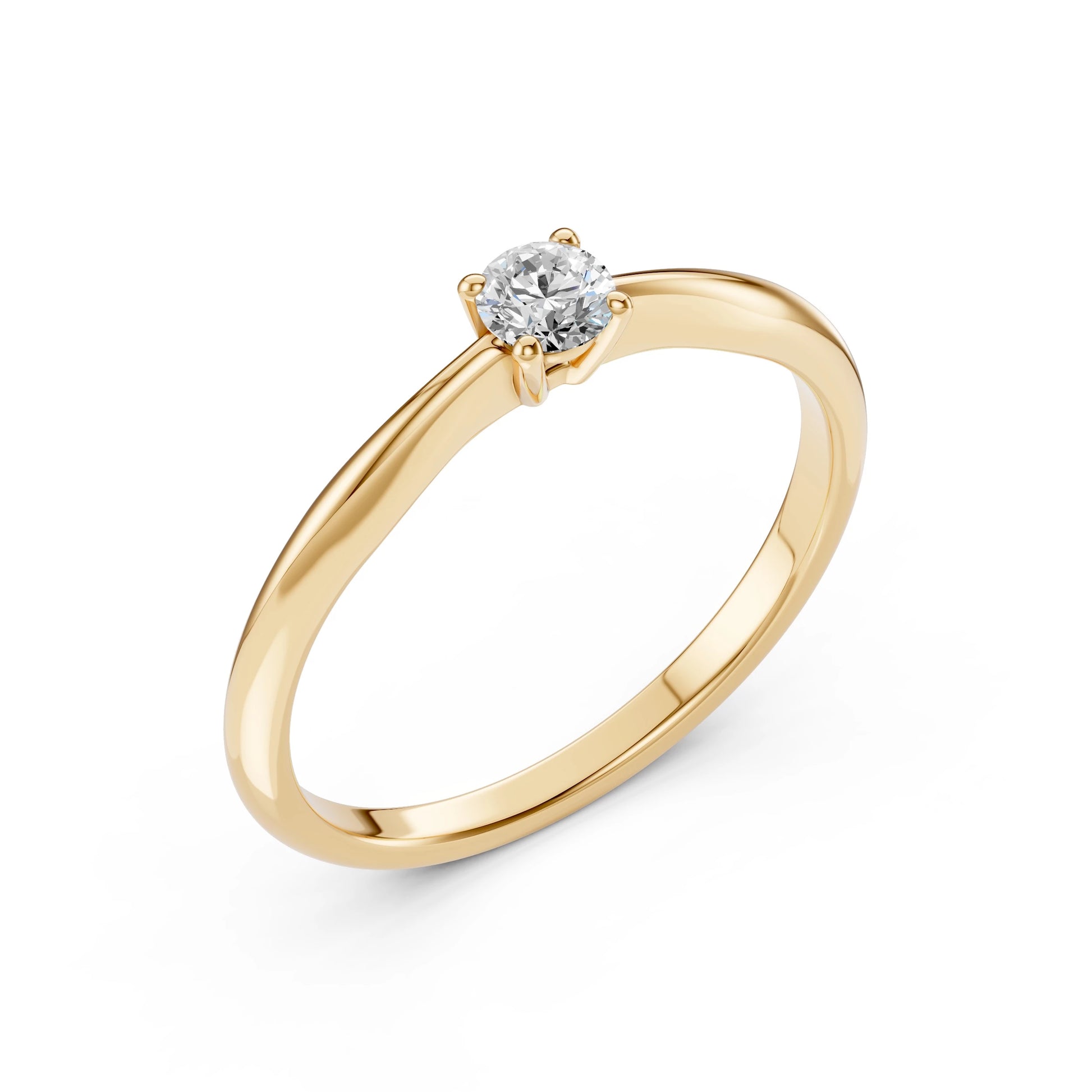 Solitaire Ring (Round), 0.2 ct — 101-10021(3.7)