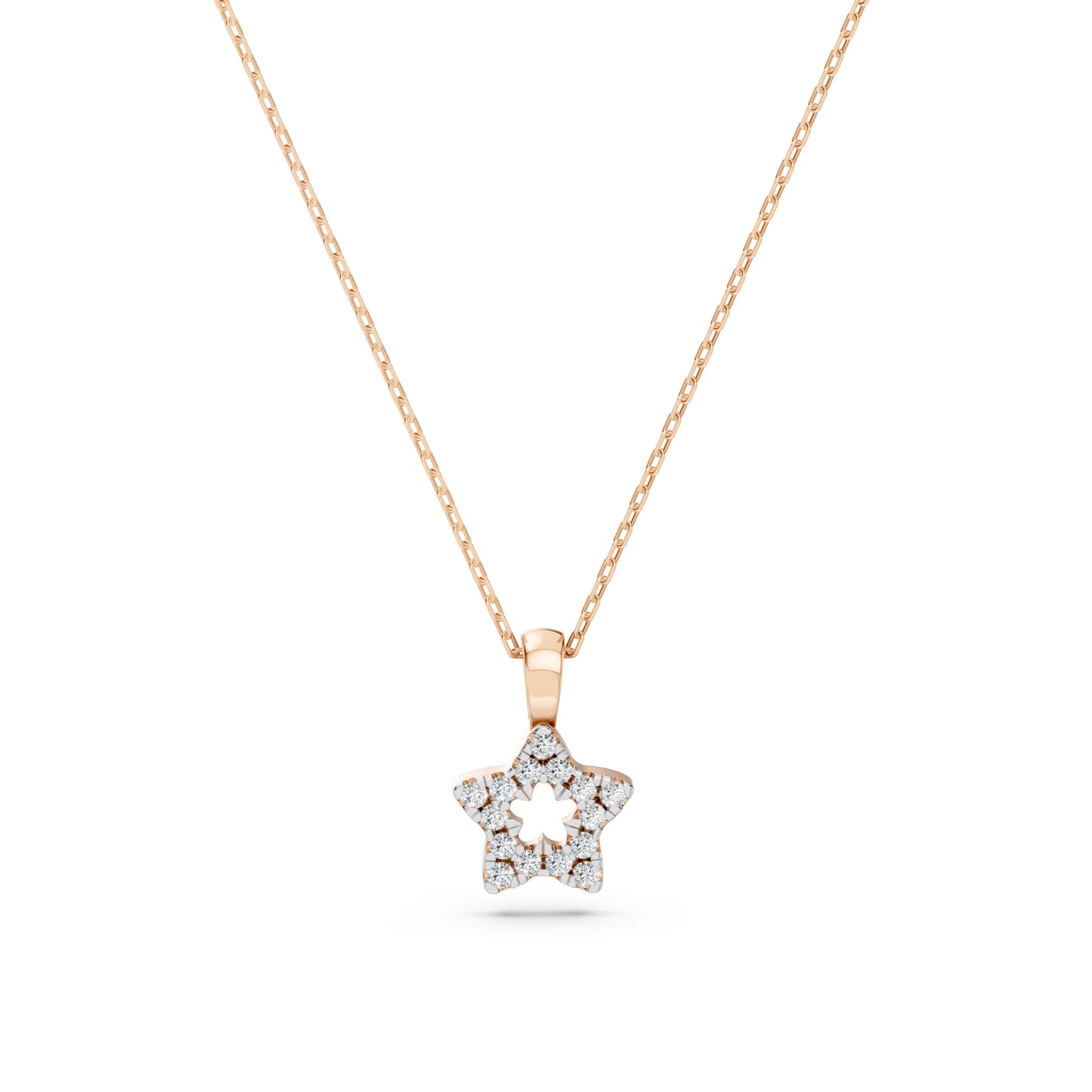 Minimalism Necklace (Round), 0.08 ct — 104-10078