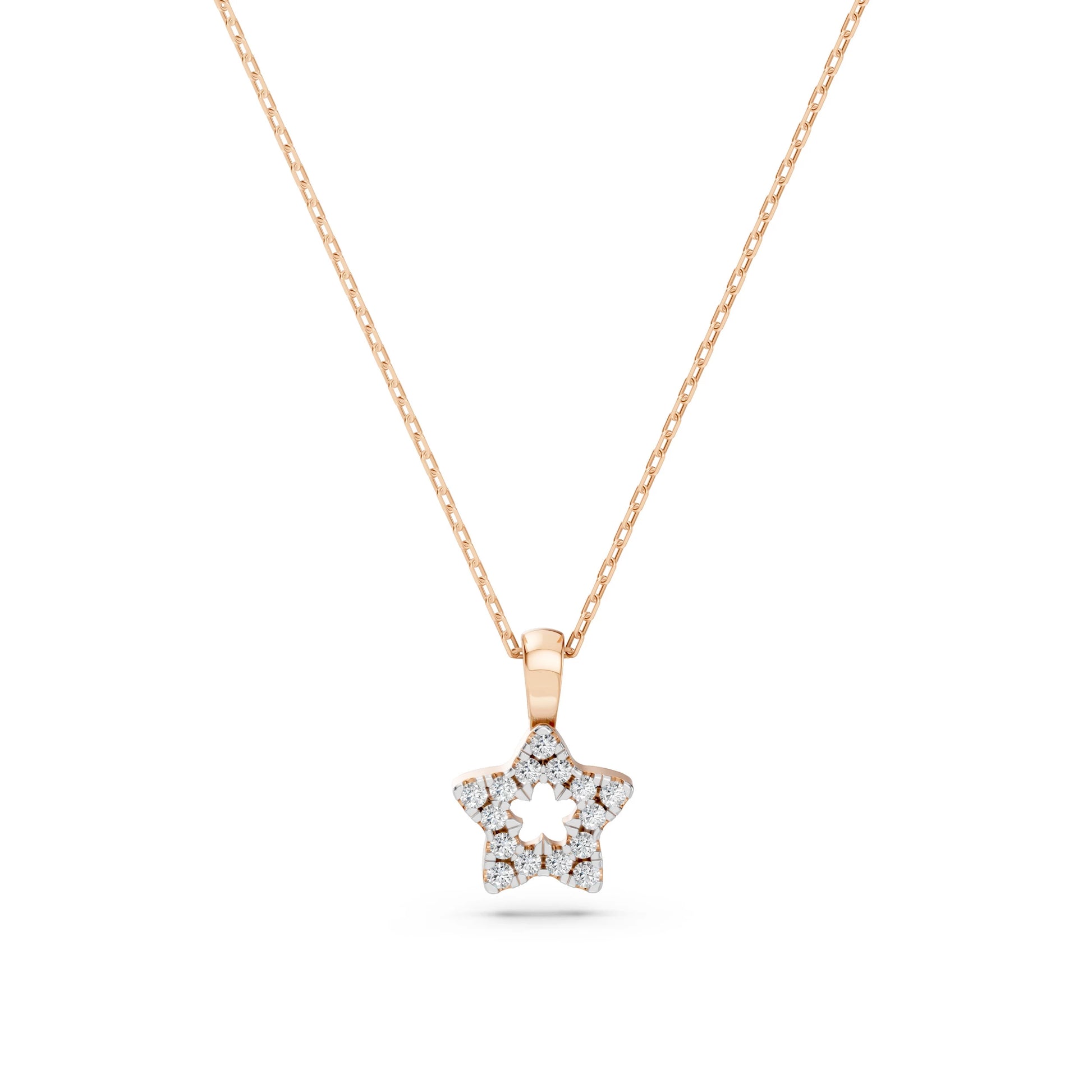 Minimalism Necklace (Round), 0.08 ct — 104-10078