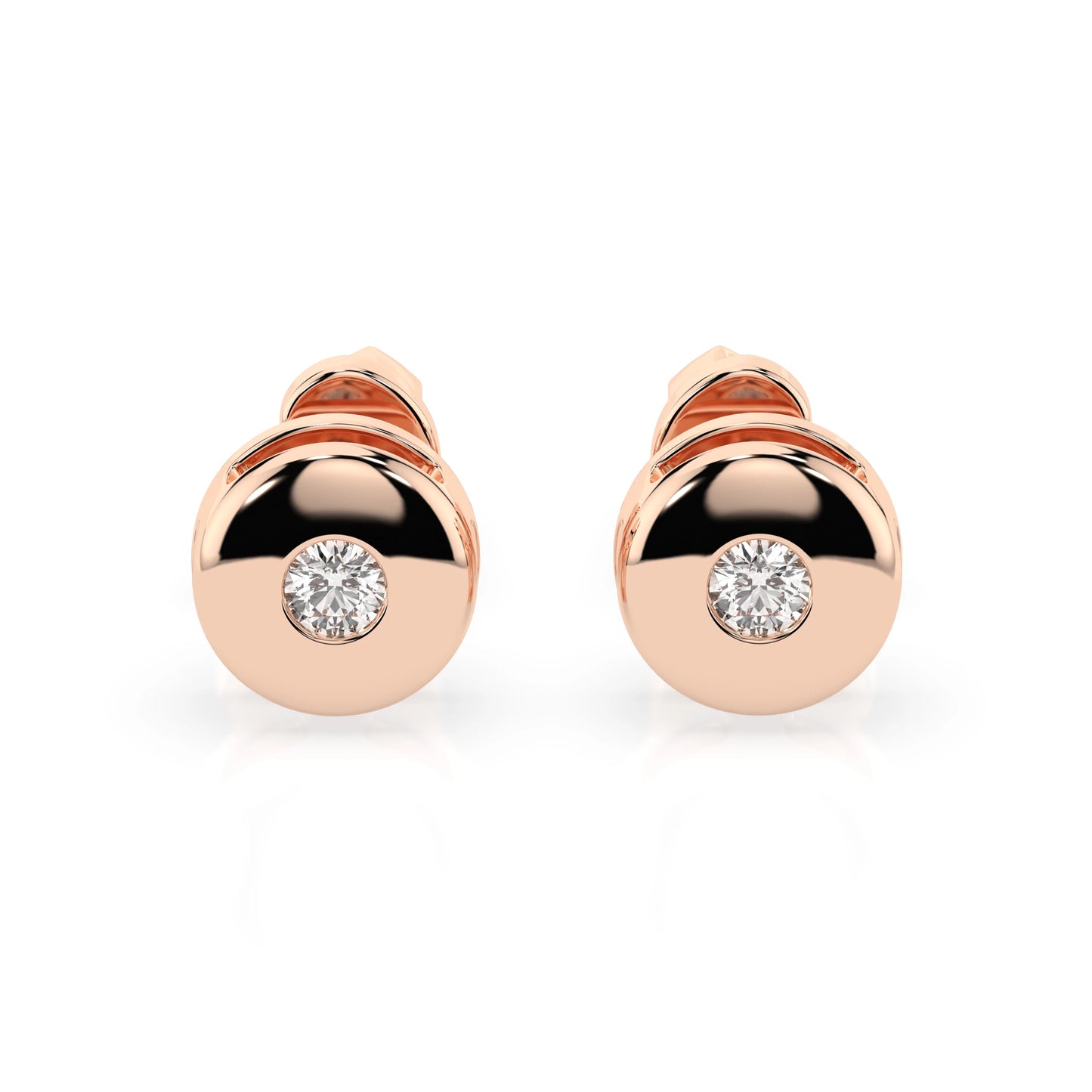 Solitaire Butterfly Earring (Round), 0.08 ct — 102-10048