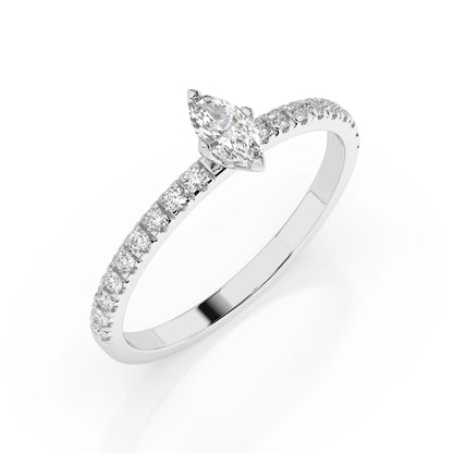 Solitaire Eternity Ring (Marquise), 0.1 ct — 101-10181/4(0.10)MARQUISE