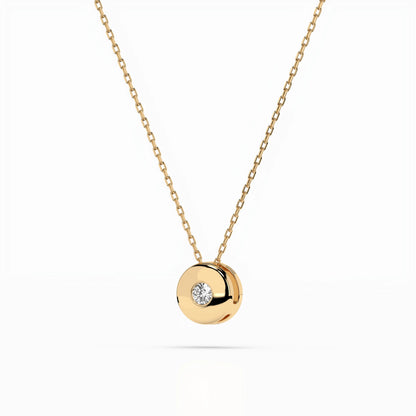 Solitaire Necklace (Round), 0.04 ct — 104-10015(2.2)