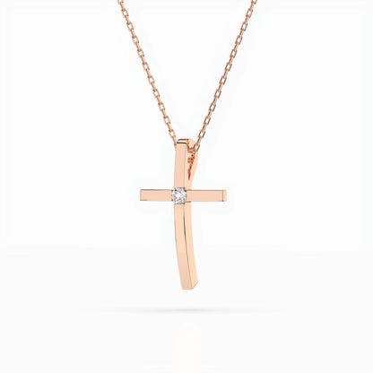 Minimalism Necklace (Round), 0.03 ct — 104-10031