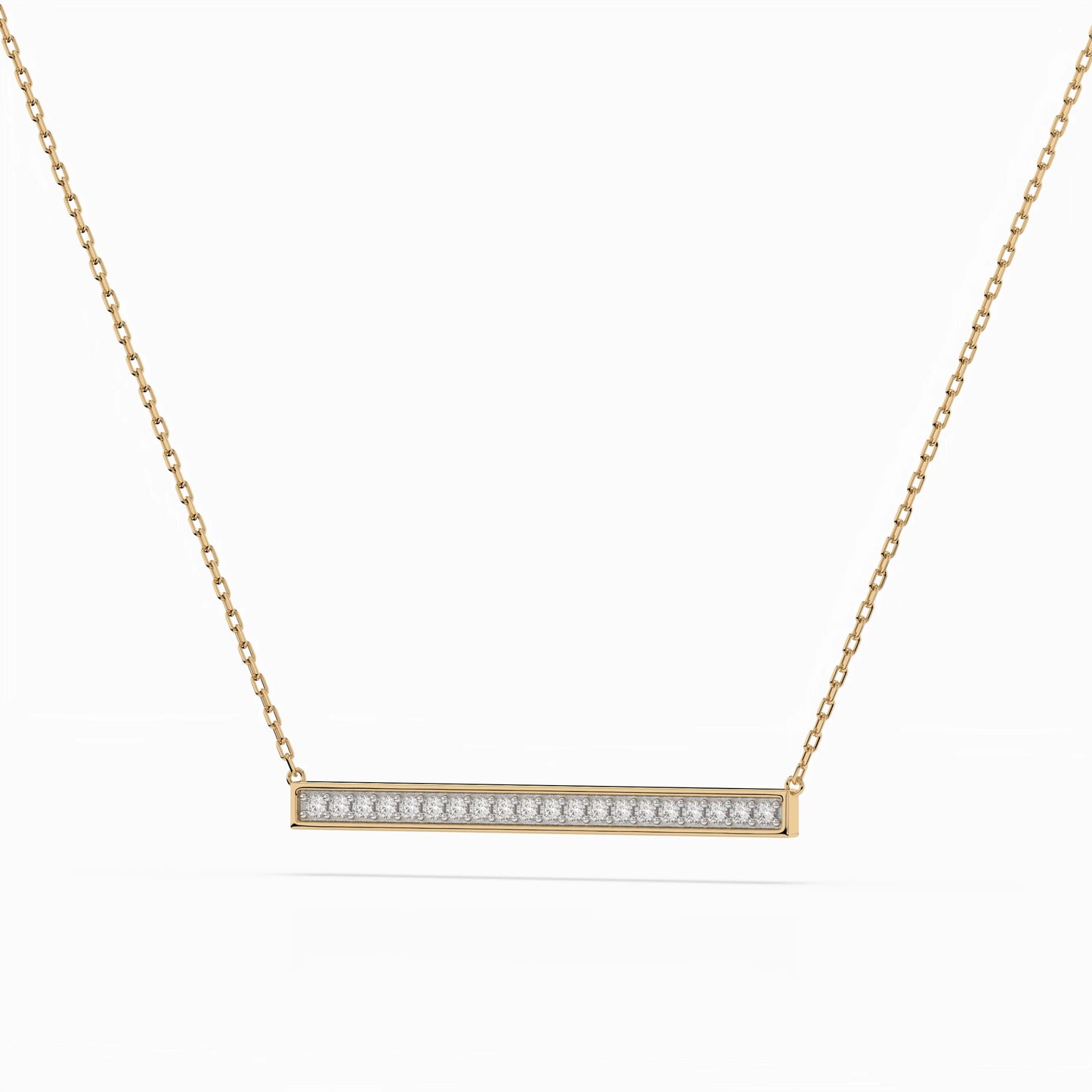 Minimalism Necklace (Round), 0.12 ct — 104-10024