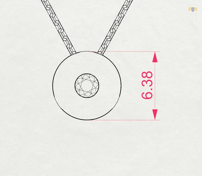Solitaire Necklace (Round), 0.04 ct — 104-10015(2.2)