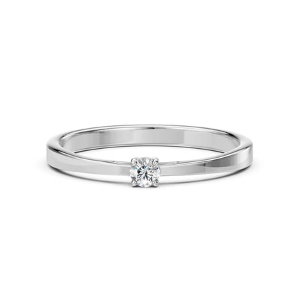 Solitaire Ring (Round), 0.06 ct — 101-10012/1(2.5)