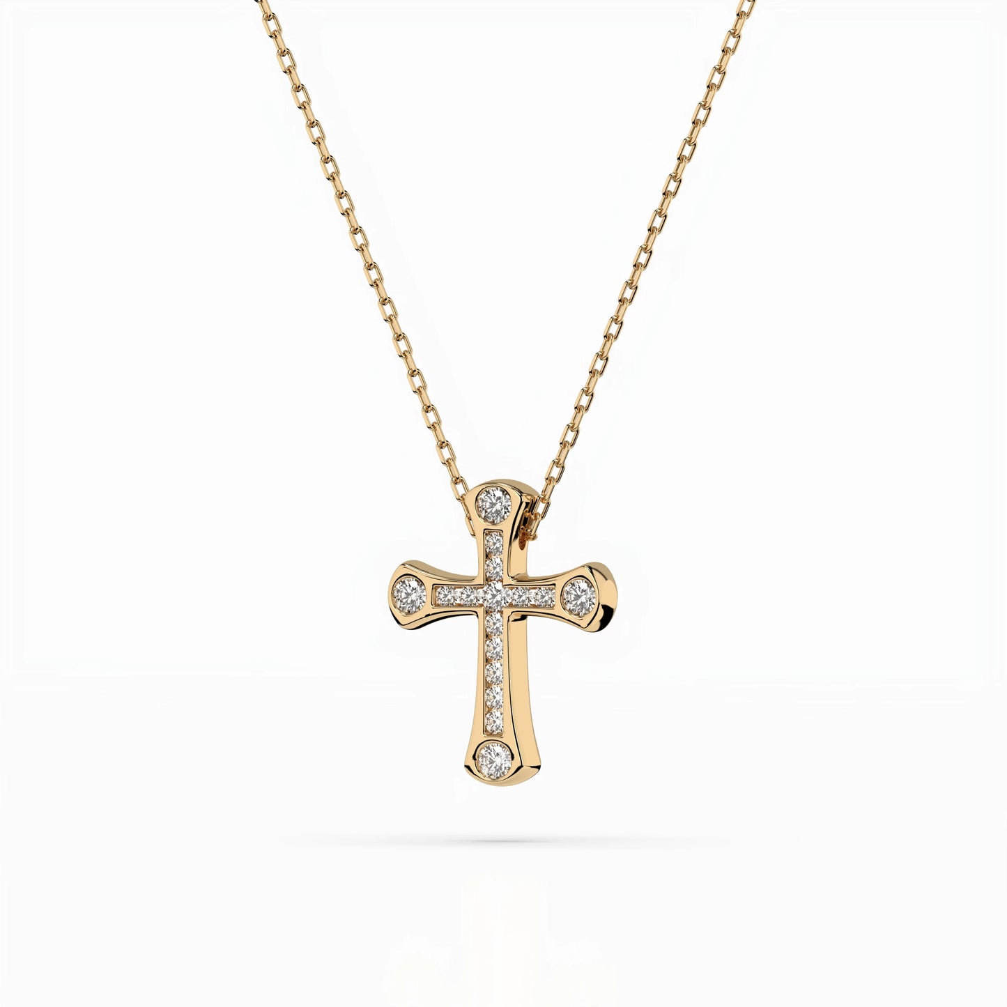 Minimalism Necklace (Round), 0.06 ct — 104-10009