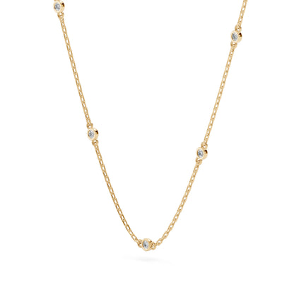 Minimalism Necklace (Round), 0.07 ct — 104-10080/5(1.4)