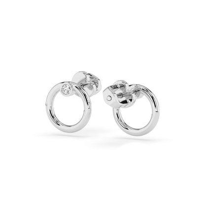 Minimalism Earring (Round), 0.06 ct — 102-10170