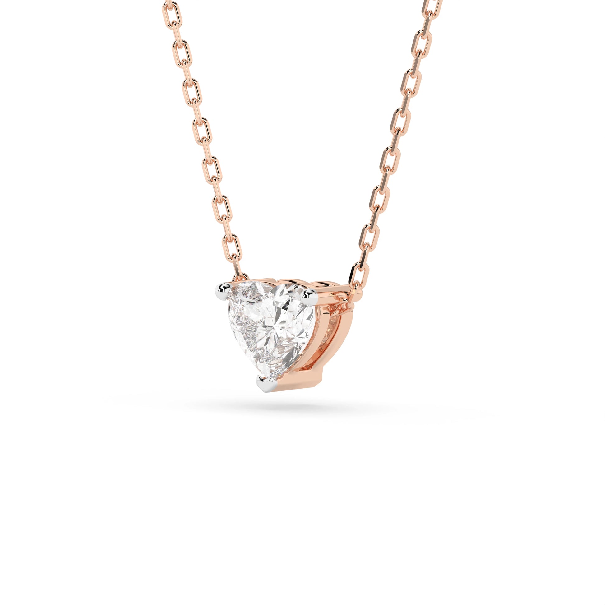 Solitaire Necklace (Heart), 0.3 ct — 104-10066(0.30)HRT