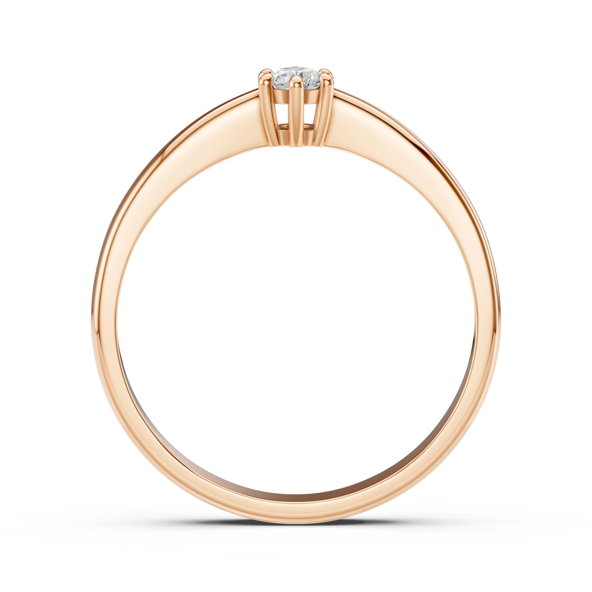 Solitaire Ring (Round), 0.1 ct — 101-10151(3.0)