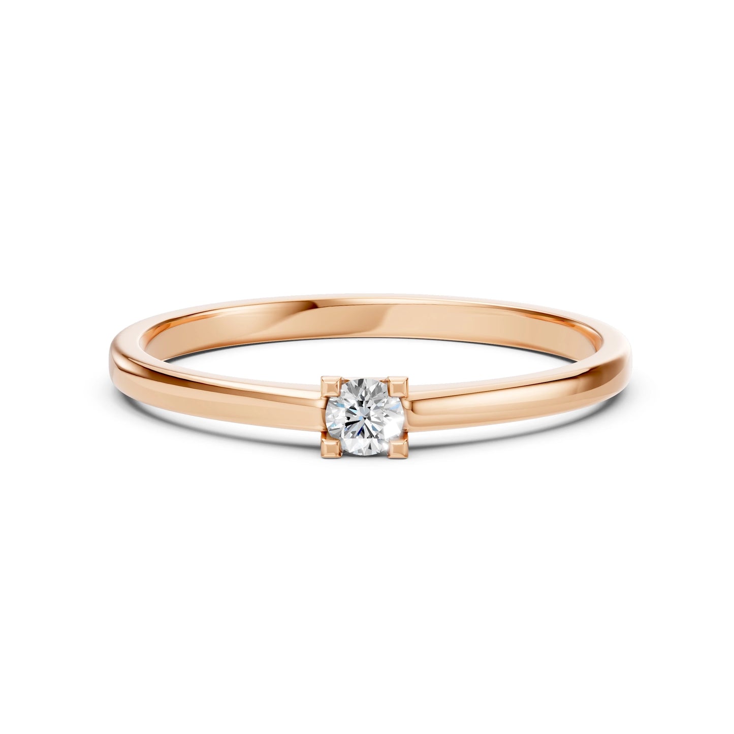 Solitaire Ring (Round), 0.1 ct — 101-10117(3.0)