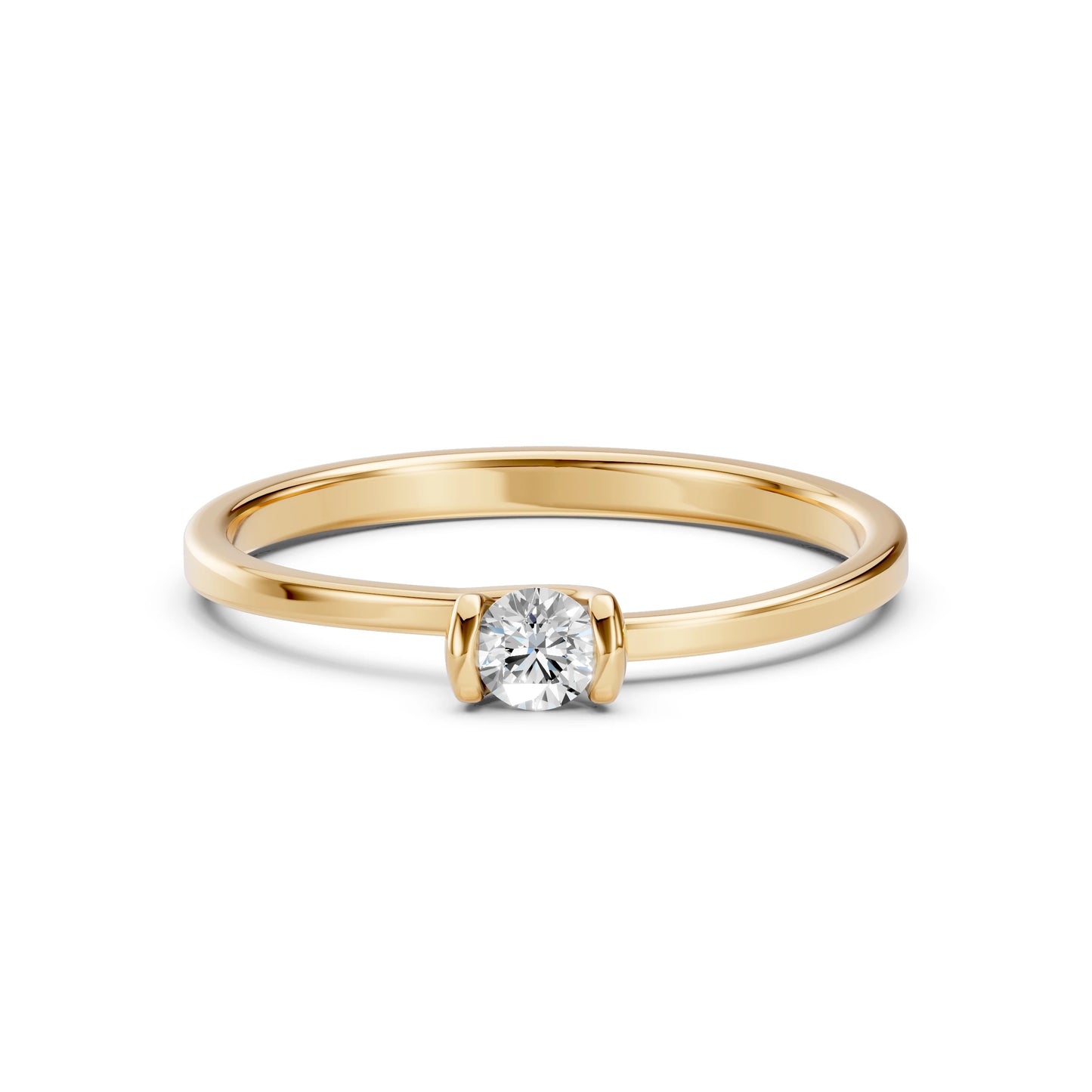 Solitaire Ring (Round), 0.15 ct — 101-10016(3.4)