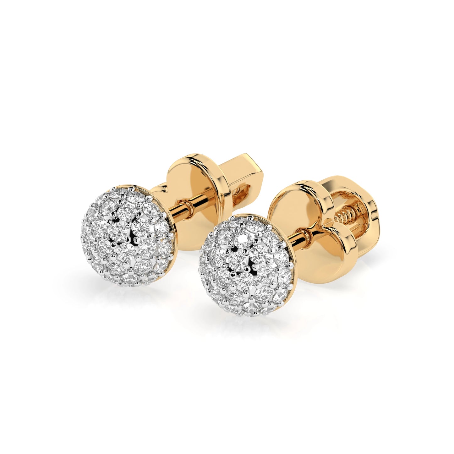Illusion Earring (Round), 0.32 ct — 102-10090/1