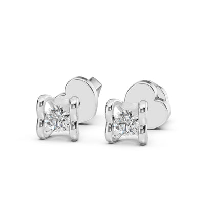 Solitaire Butterfly Earring (Round), 0.2 ct — 102-10013/2(3.0)