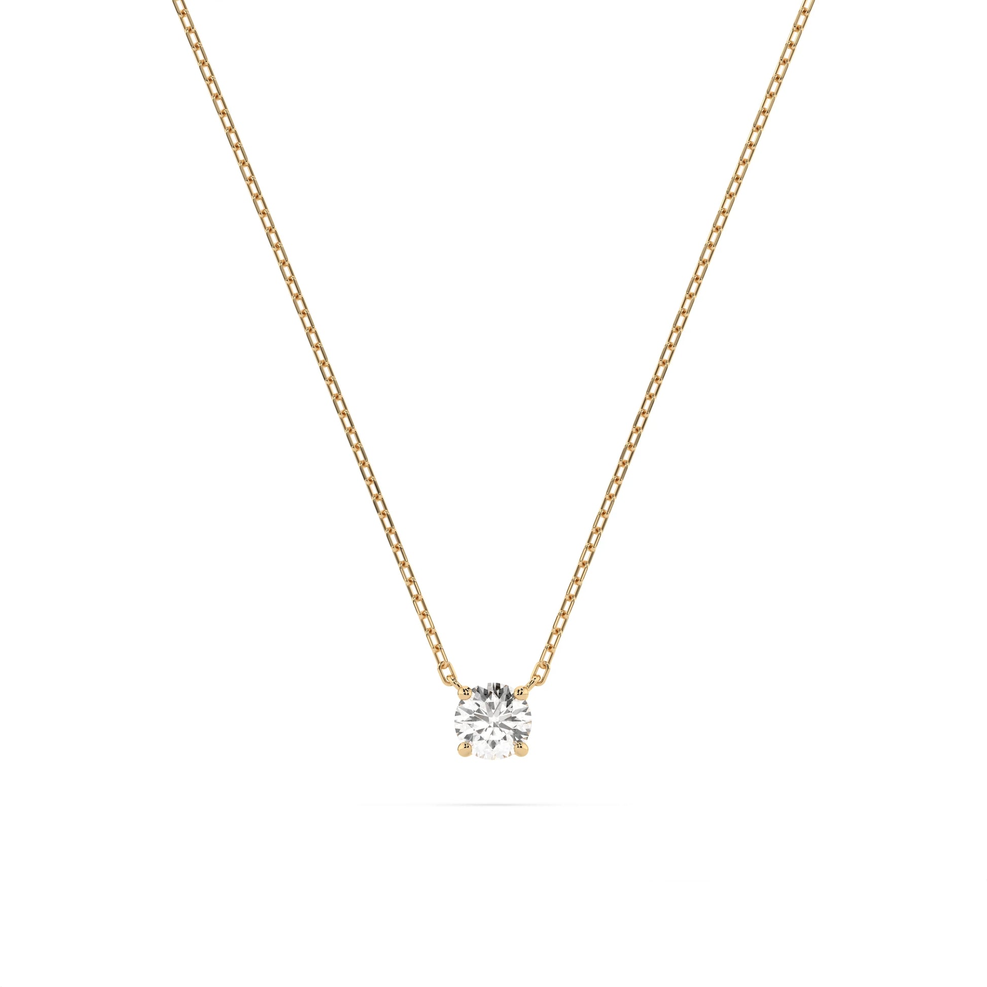 Solitaire Necklace (Round), 0.1 ct — 104-10040(3.0)