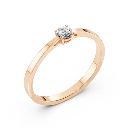 Solitaire Ring (Round), 0.2 ct — 101-10012/1(3.7)